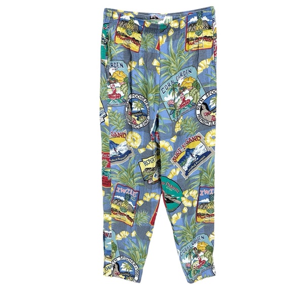 REYN SPOONER Vintage Top Pants Set Hawaii Pineapple Graphic Print - Picture 5 of 9